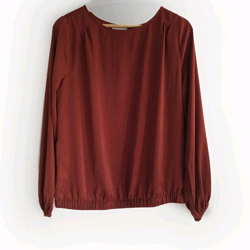Loft Women's Long Sleeve Relaxed Blouse Top Size M
